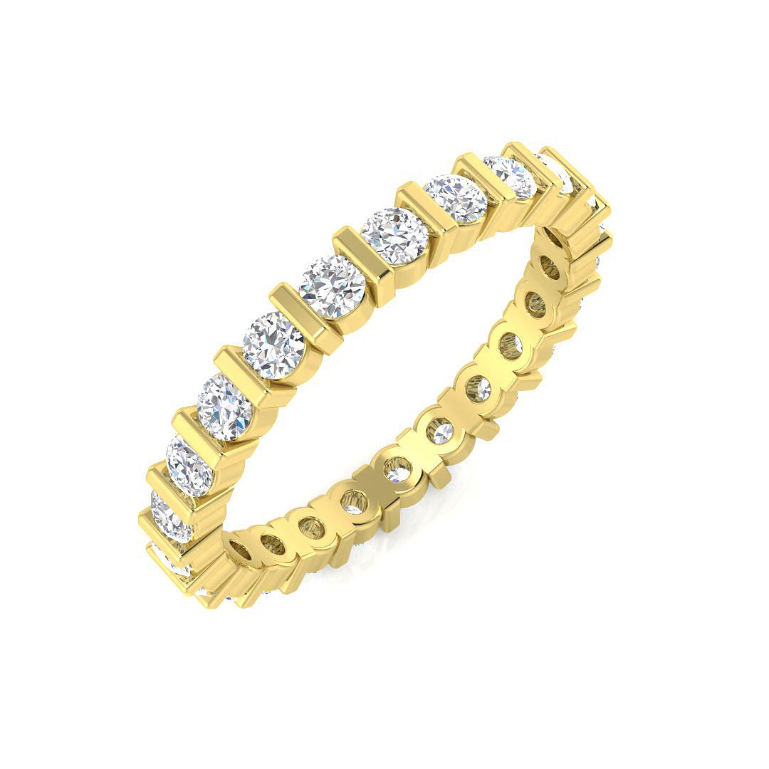 Lab-Grown & Natural Diamond Full Eternity Ring in 10K/14K gold and platinum with certified lab-grown or natural diamonds