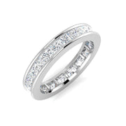 Luxury Princess Cut Diamond Full Eternity Ring in 10K/14K gold and platinum with certified lab-grown or natural diamonds