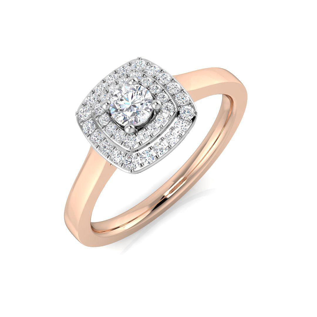 Lab-Grown Cluster Diamond Ring in 10K/14K gold and platinum with certified lab-grown or natural diamonds
