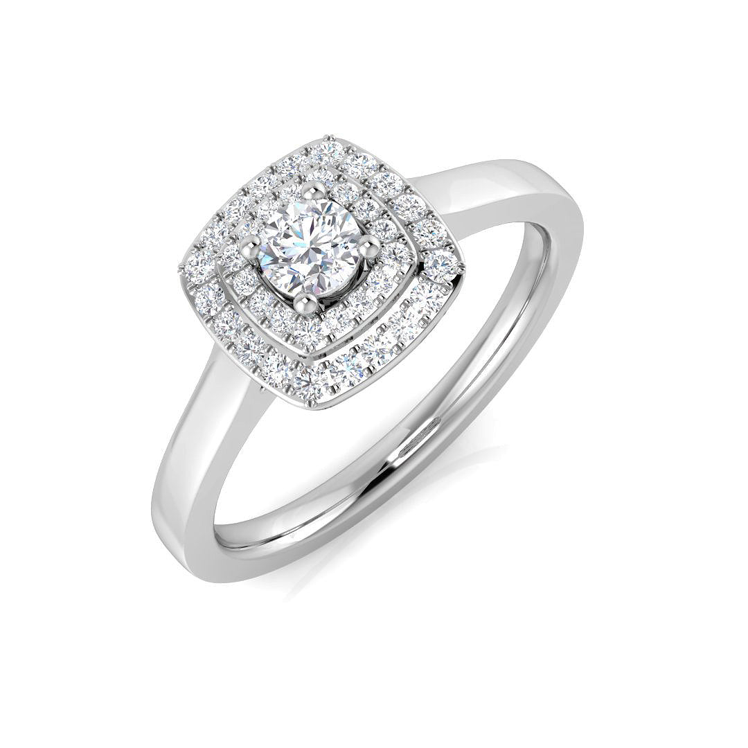 Lab-Grown Cluster Diamond Ring in 10K/14K gold and platinum with certified lab-grown or natural diamonds
