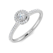 Diamond Wimbsebon Engagement Ring in 10K/14K gold and platinum with certified lab-grown or natural diamonds