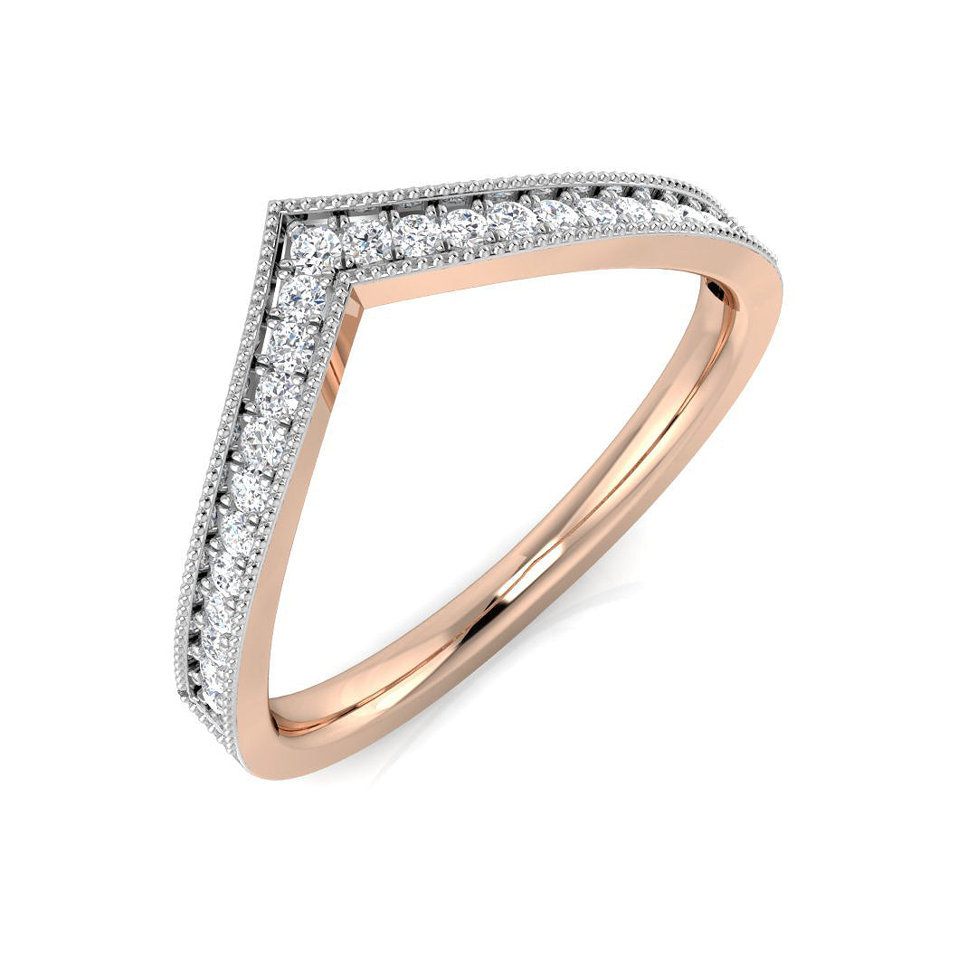 Lab-Grown Round Diamond milgrain vintage style Ring in 10K/14K gold and platinum with certified lab-grown or natural diamonds