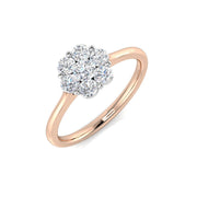0.50Ct 7 Stone Diamond Cluster Ring in 10K/14K gold and platinum with certified lab-grown or natural diamonds