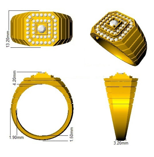 Men’s Lab Grown Diamond Ring UK in 10K/14K gold and platinum with certified lab-grown or natural diamonds