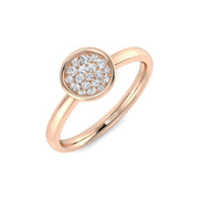 Round Cluster Diamond Ring 0.15ct in 10K/14K gold and platinum with certified lab-grown or natural diamonds