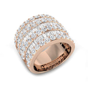 Luxurious Diamond Baguette and Round Cut Eternity Band in 10K/14K gold and platinum with certified lab-grown or natural diamonds