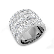 Luxurious Diamond Baguette and Round Cut Eternity Band in 10K/14K gold and platinum with certified lab-grown or natural diamonds