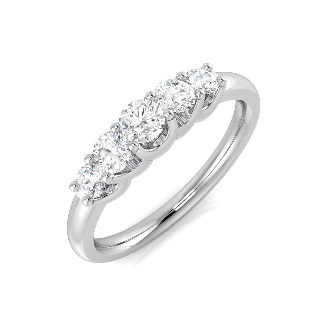 Diamond Glamis 5 Stone Ring in 10K/14K gold and platinum with certified lab-grown or natural diamonds
