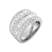 Dazzling Diamond Baguette and Round Cut Eternity Band in 10K/14K gold and platinum with certified lab-grown or natural diamonds