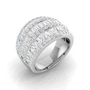Lab-Grown Diamond Half Eternity Ring Band in 10K/14K gold and platinum with certified lab-grown or natural diamonds