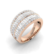 Dazzling Diamond Baguette and Round Cut Eternity Band in 10K/14K gold and platinum with certified lab-grown or natural diamonds