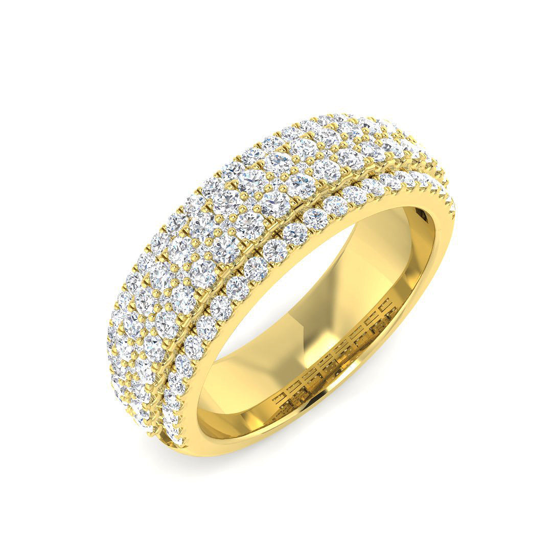 Lab & Natural Diamond Half Eternity Ring in 10K/14K gold and platinum with certified lab-grown or natural diamonds