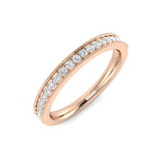 Round Diamond Lab & Natural Half Eternity Ring in 10K/14K gold and platinum with certified lab-grown or natural diamonds