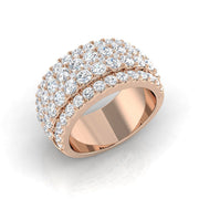 Round Diamond Lab & Natural Half Eternity Ring in 10K/14K gold and platinum with certified lab-grown or natural diamonds