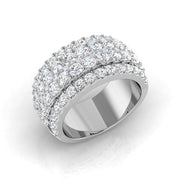 Round Diamond Lab & Natural Half Eternity Ring in 10K/14K gold and platinum with certified lab-grown or natural diamonds