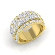 Round Diamond Lab & Natural Half Eternity Ring in 10K/14K gold and platinum with certified lab-grown or natural diamonds