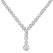 Diamond Tennis Necklace Pendant 9.5ct in 10K/14K gold and platinum with certified lab-grown or natural diamonds