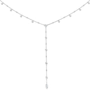 Diamond Lariat Y Necklace with Marquise Diamond Drop in in 10K/14K gold and platinum with certified lab-grown or natural diamonds