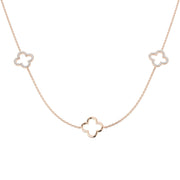 Clover Diamond Necklace 0.25ct Gold & in 10K/14K gold and platinum with certified lab-grown or natural diamonds