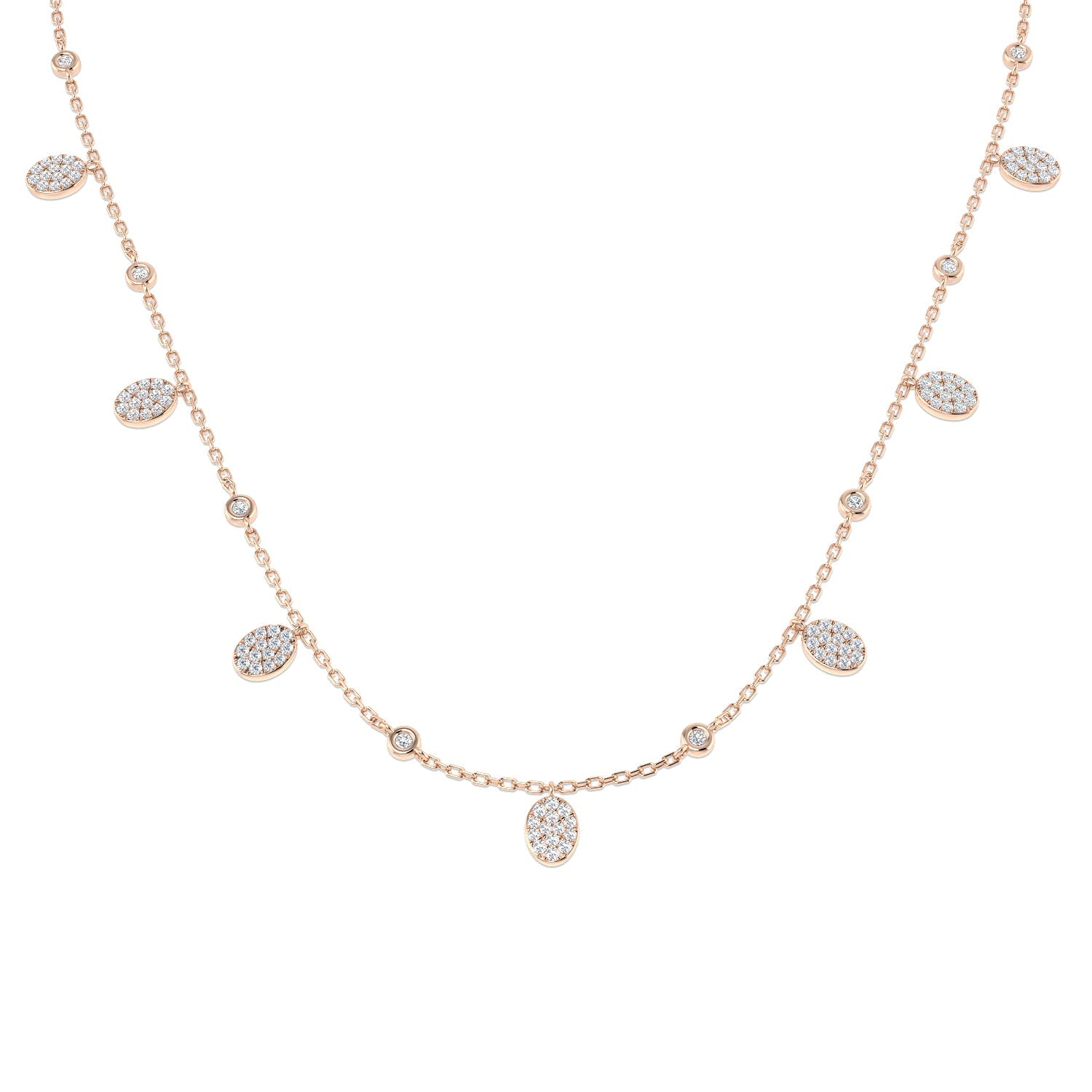 Diamond Necklace 0.5ct Platinum in 10K/14K gold and platinum with certified lab-grown or natural diamonds