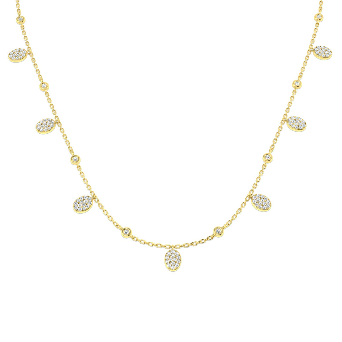 Diamond Necklace 0.5ct Platinum in 10K/14K gold and platinum with certified lab-grown or natural diamonds