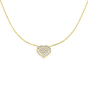 Diamond Heart Pendant in 10K/14K gold and platinum with certified lab-grown or natural diamonds