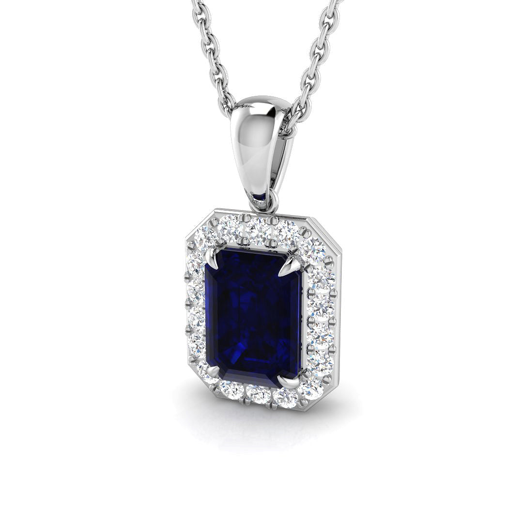 Avril Amethyst Pendant 1ct to 1.25ct Gold (Without Chain ) in 10K/14K gold and platinum with certified lab-grown or natural diamonds