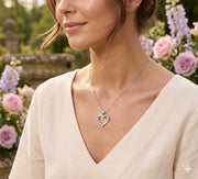 Blue Diamond Heart Pendant UK in 10K/14K gold and platinum with certified lab-grown or natural diamonds