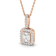 Erinus Baguette Brilliant Pendant 0.33ct to 0.75ct Gold (Without Chain ) in 10K/14K gold and platinum with certified lab-grown or natural diamonds