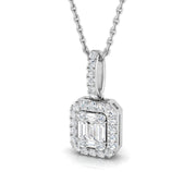 Erinus Baguette Brilliant Pendant 0.33ct to 0.75ct Gold (Without Chain ) in 10K/14K gold and platinum with certified lab-grown or natural diamonds