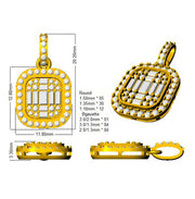 Baguette Diamond Pendant Necklace in 0.75 Carat in 10K/14K gold and platinum with certified lab-grown or natural diamonds