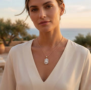 Hexagon Diamond Pendant Necklace with Unique Geometric Design in 10K/14K gold and platinum with certified lab-grown or natural diamonds