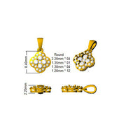 Flower Diamond Pendant Necklace in 10K/14K gold and platinum with certified lab-grown or natural diamonds