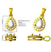 Aquamarine Diamond Pendant UK in 10K/14K gold and platinum with certified lab-grown or natural diamonds