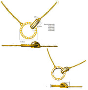 Interlocking Circle Diamond Pendant in 10K/14K gold and platinum with certified lab-grown or natural diamonds
