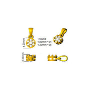 Flower-Shaped Diamond Pendant in 10K/14K gold and platinum with certified lab-grown or natural diamonds