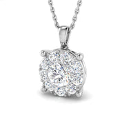 Colt Cluster Diamond Necklace 0.1ct to 1ct Gold (Without Chain ) in 10K/14K gold and platinum with certified lab-grown or natural diamonds
