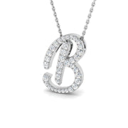 Paved Initial Diamond Pendant Necklace in 10K/14K gold and platinum with certified lab-grown or natural diamonds