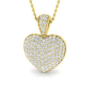 Tulip Heart Diamond Pendant 1ct to 3ct Gold (Without Chain ) in 10K/14K gold and platinum with certified lab-grown or natural diamonds