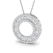 Multi-Layered Diamond Circle Pendant in 10K/14K gold and platinum with certified lab-grown or natural diamonds