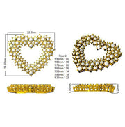 Cluster Diamond Heart Pendant in 10K/14K gold and platinum with certified lab-grown or natural diamonds