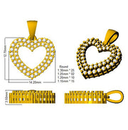 Heart-Shaped Diamond Pendant in 10K/14K gold and platinum with certified lab-grown or natural diamonds