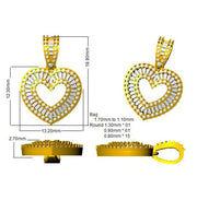 Thyme Baguette Brilliant Pendant 0.5ct to 5ct Gold (Without Chain ) in 10K/14K gold and platinum with certified lab-grown or natural diamonds