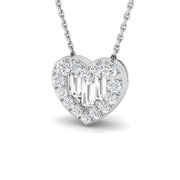 Heart Shaped Diamond Pendant Heart Pendant Without Chain in 10K/14K gold and platinum with certified lab-grown or natural diamonds