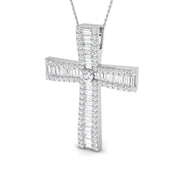 4.00Ct Diamond Cross Pendant in , , or in 10K/14K gold and platinum with certified lab-grown or natural diamonds