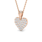 Diamond Heart Pendant in 10K/14K gold and platinum with certified lab-grown or natural diamonds