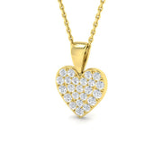 Diamond Heart Pendant in 10K/14K gold and platinum with certified lab-grown or natural diamonds