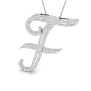 Paved Initial Diamond Pendant Necklace in 10K/14K gold and platinum with certified lab-grown or natural diamonds