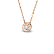 Round Diamond Solitaire Pendant 0.15ct-0.75ct Gold (Without Chain ) in 10K/14K gold and platinum with certified lab-grown or natural diamonds
