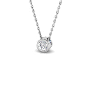 Round Diamond Solitaire Pendant 0.15ct-0.75ct Gold (Without Chain ) in 10K/14K gold and platinum with certified lab-grown or natural diamonds